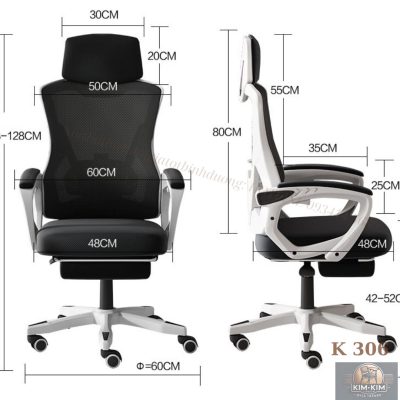 ghế xoay công thái học, nệm êm có ngã lưng thư giản, tại nội thất kim kim bình dương
