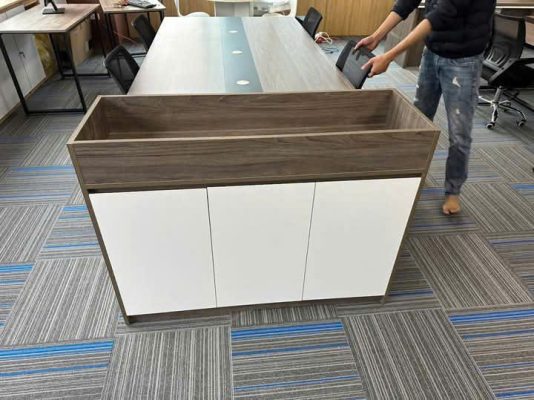 Tủ đầu bàn K-03 thiết kế hiện đại, chất liệu MDF bền bỉ cho văn phòng tại Thuận An, Bến Cát.