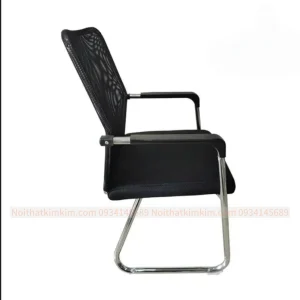 Ghế văn phòng KGQ-03, chân quỳ mạ crom chắc