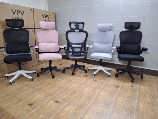 ghế công thái học đệm dày, có nệm lưng tại bình dương
