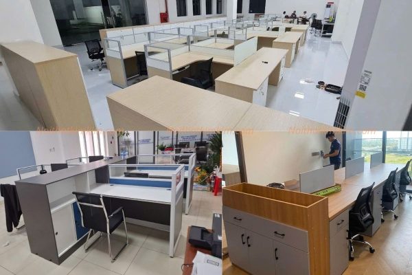 bàn làm việc văn phòng tại Bình Dương thiết kế đơn giản