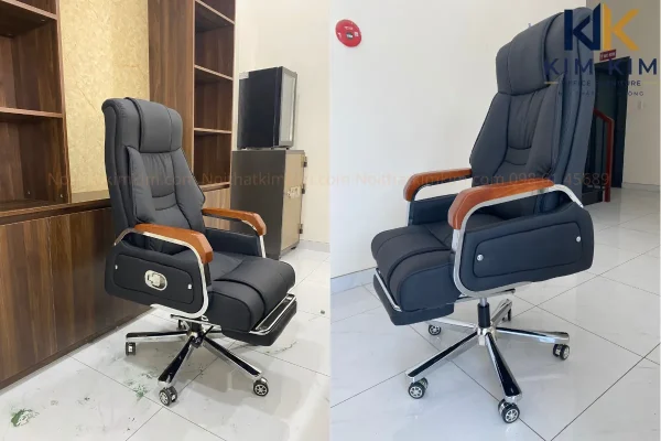 Ghế giám đốc da lưng cao có chức năng ngả lưng và gác chân